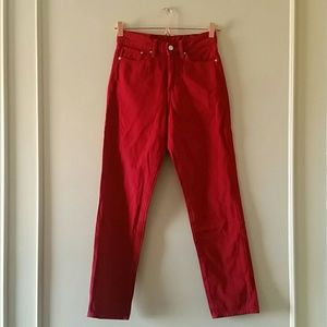 Vintage Fit High Waist Denim Jeans